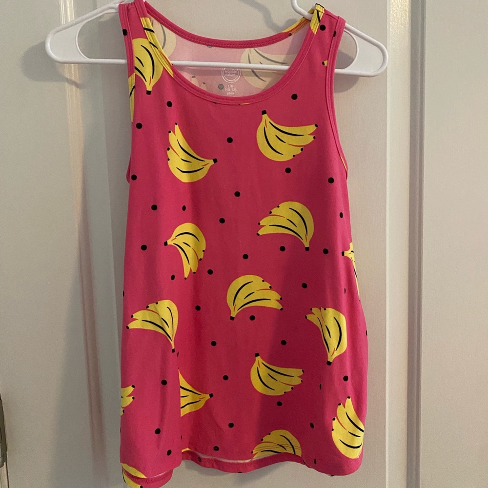 pink tank top with bananas